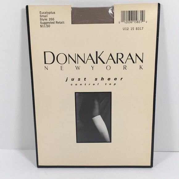 Donna Karan "Just Sheer" Control Top Pantyhose color eucalyptus size small - Picture 1 of 6